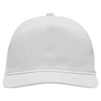 Sportsman Five-Panel Ripstop Cap, White, Front view