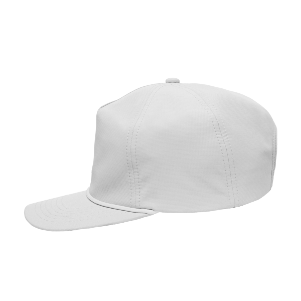 Sportsman Five-Panel Ripstop Cap, White, Left Side view