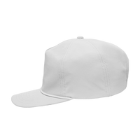 Sportsman Five-Panel Ripstop Cap, White, Left Side view