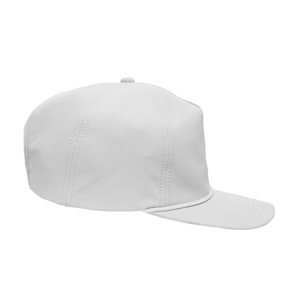 Sportsman Five-Panel Ripstop Cap, White, Right Side view