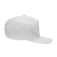 Sportsman Five-Panel Ripstop Cap, White, Right Side view