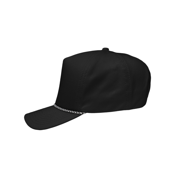 Sportsman Five-Panel Rope Heritage Fit Cap, Black, Left Side view
