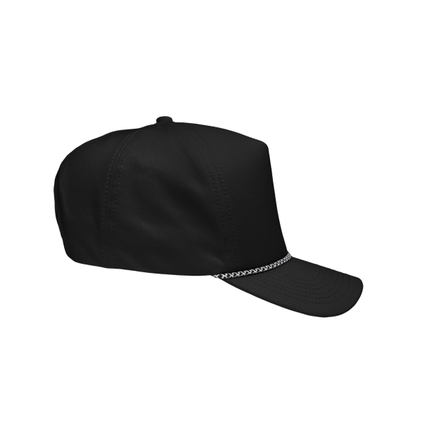 Sportsman Five-Panel Rope Heritage Fit Cap, Black, Right Side view