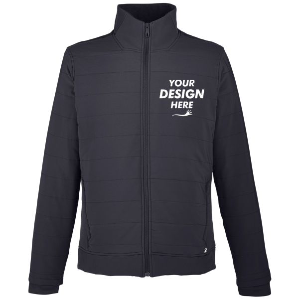 Spyder Men's Axis Insulated Jacket, Black, Front view, Mockup