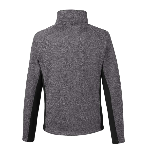 Spyder Men's Constant Full-Zip Sweater Fleece Jacket, Black Heather / Black, Back view
