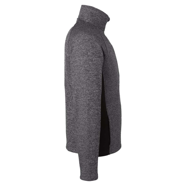Spyder Men's Constant Full-Zip Sweater Fleece Jacket, Black Heather / Black, Right Sleeve view