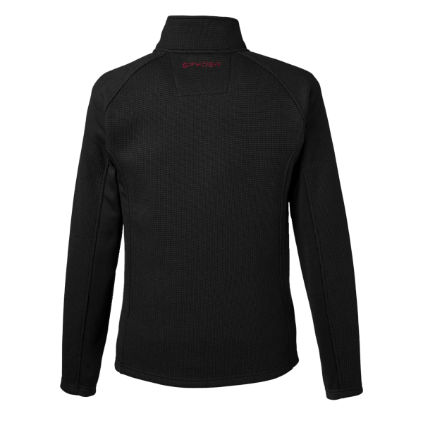 Spyder Men's Constant Full-Zip Sweater Fleece Jacket, Black / Red, Back view