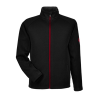 Spyder Men's Constant Full-Zip Sweater Fleece Jacket, Black / Red, Front view