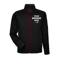 Spyder Men's Constant Full-Zip Sweater Fleece Jacket, Black / Red, Front view, Mockup