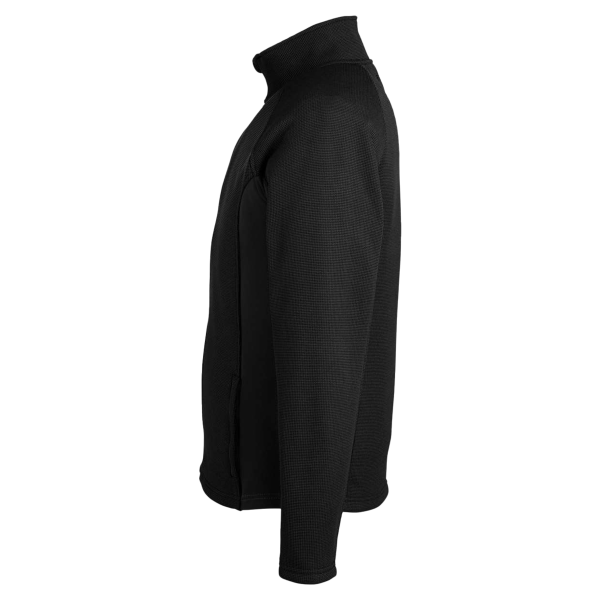 Spyder Men's Constant Full-Zip Sweater Fleece Jacket, Black / Red, Left Sleeve view