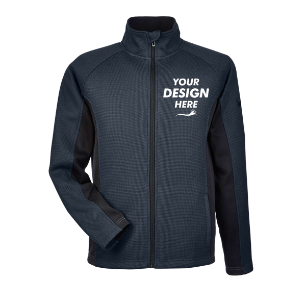 Spyder Men's Constant Full-Zip Sweater Fleece Jacket, Frontier / Black, Front view, Mockup