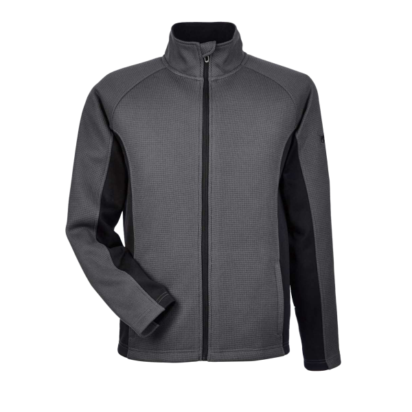 Spyder Men's Constant Full-Zip Sweater Fleece Jacket, Polar / Black, Front view
