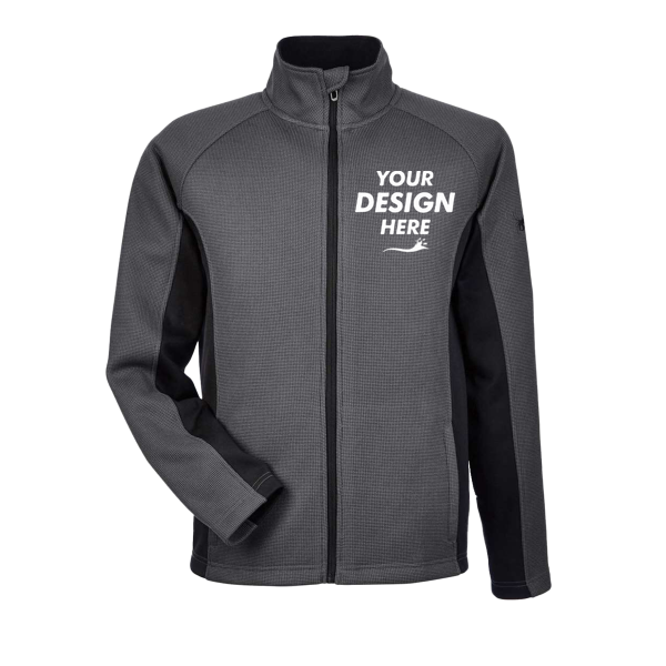 Spyder Men's Constant Full-Zip Sweater Fleece Jacket, Polar / Black, Front view, Mockup