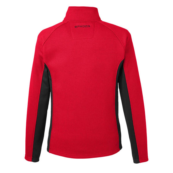 Spyder Men's Constant Full-Zip Sweater Fleece Jacket, Red / Black, Back view