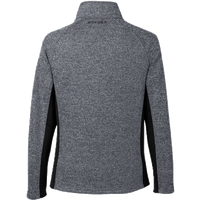 Spyder Men's Constant Half-Zip Sweater Fleece Pullover, Black Heather / Black, Back view