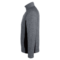 Spyder Men's Constant Half-Zip Sweater Fleece Pullover, Black Heather / Black, Left Sleeve view