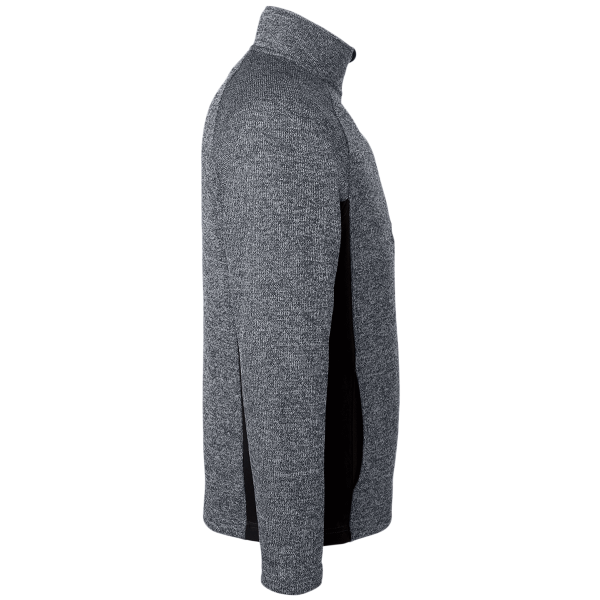 Spyder Men's Constant Half-Zip Sweater Fleece Pullover, Black Heather / Black, Right Sleeve view