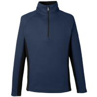 Spyder Men's Constant Half-Zip Sweater Fleece Pullover, Frontier / Black, Front view