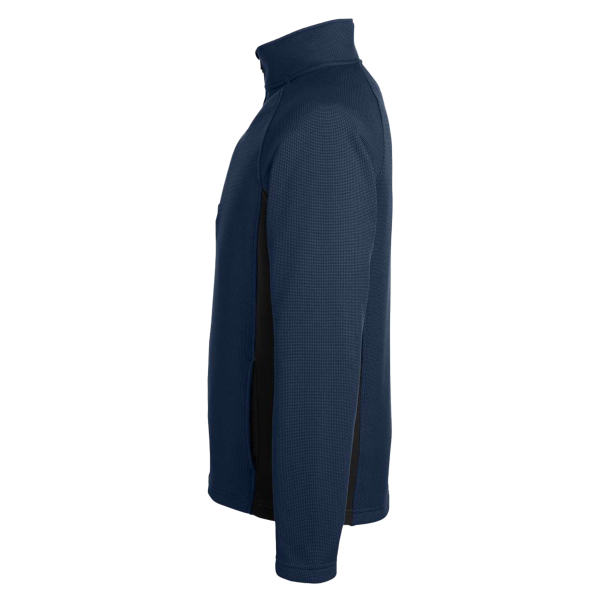 Spyder Men's Constant Half-Zip Sweater Fleece Pullover, Frontier / Black, Left Sleeve view