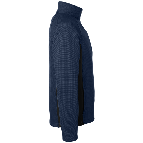 Spyder Men's Constant Half-Zip Sweater Fleece Pullover, Frontier / Black, Right Sleeve view