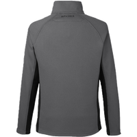 Spyder Men's Constant Half-Zip Sweater Fleece Pullover, Polar / Black, Back view