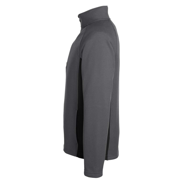 Spyder Men's Constant Half-Zip Sweater Fleece Pullover, Polar / Black, Left Sleeve view
