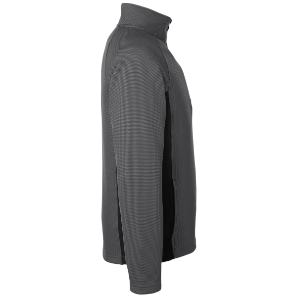 Spyder Men's Constant Half-Zip Sweater Fleece Pullover, Polar / Black, Right Sleeve view