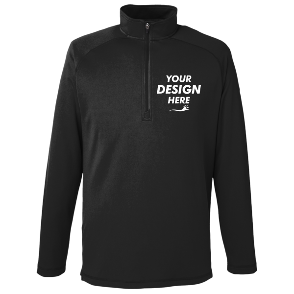 Spyder Men's Freestyle Half-Zip Pullover, Black, Front view, Mockup