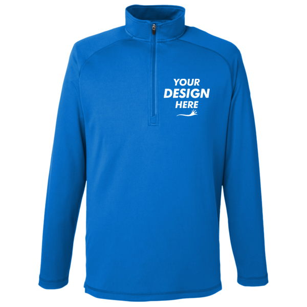 Spyder Men's Freestyle Half-Zip Pullover, Electric Blue, Front view, Mockup