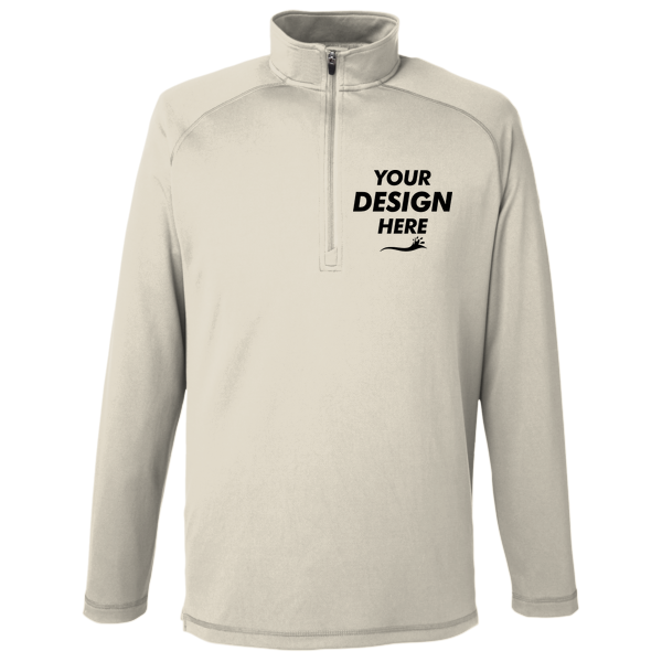 Spyder Men's Freestyle Half-Zip Pullover, Platinum, Front view, Mockup