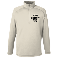 Spyder Men's Freestyle Half-Zip Pullover, Platinum, Front view, Mockup