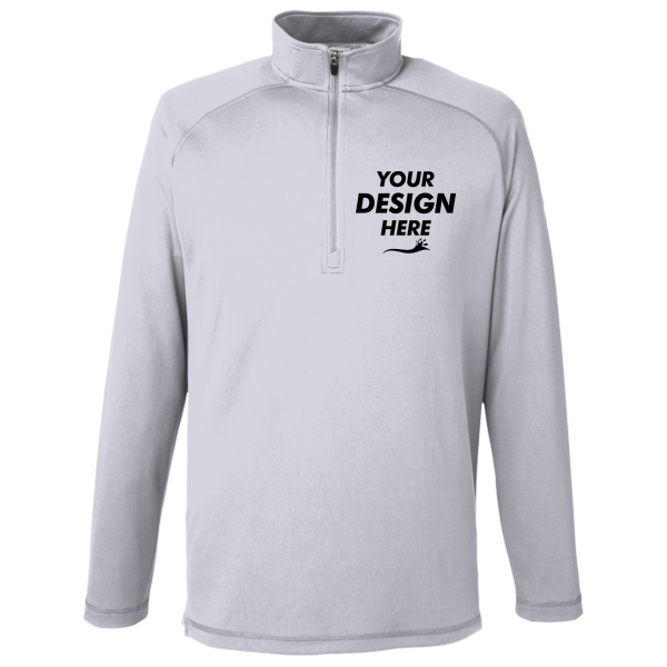 Spyder Men's Freestyle Half-Zip Pullover, White, Front view, Mockup
