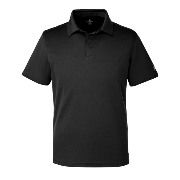 Spyder Men's Freestyle Polo, Black, Front view