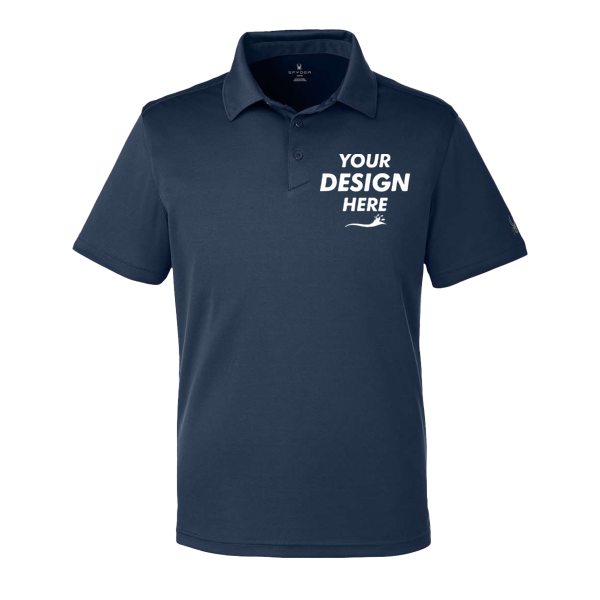 Spyder Men's Freestyle Polo, Frontier, Front view, Mockup
