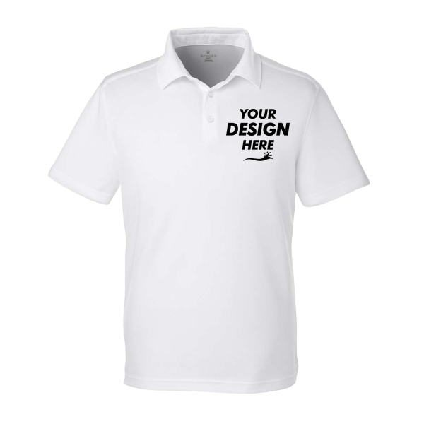 Spyder Men's Freestyle Polo, White, Front view, Mockup