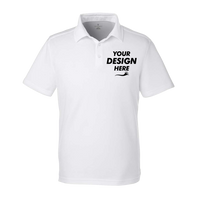 Spyder Men's Freestyle Polo, White, Front view, Mockup