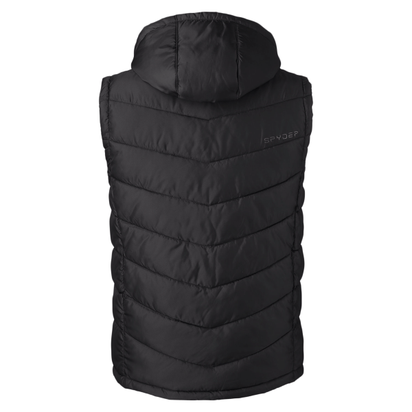 Spyder Men's Pelmo Puffer Vest, Black, Back view