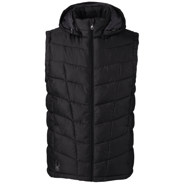 Spyder Men's Pelmo Puffer Vest, Black, Front view
