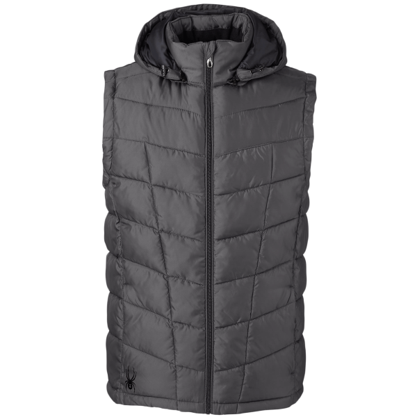 Spyder Men's Pelmo Puffer Vest, Polar, Front view
