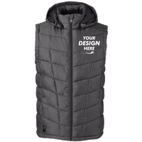Spyder Men's Pelmo Puffer Vest, Polar, Front view, Mockup