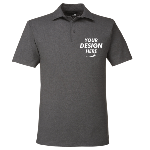 Spyder Men's Spyre Polo, Black Frost, Front view, Mockup