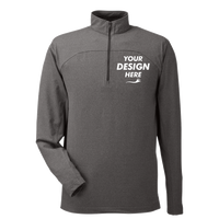 Spyder Men's Spyre Quarter-Zip Pullover, Black Frost, Front view, Mockup