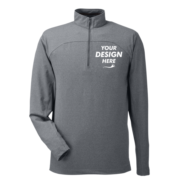 Spyder Men's Spyre Quarter-Zip Pullover, Polar Frost, Front view, Mockup