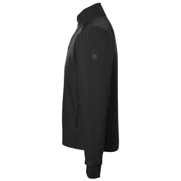 Spyder Men's Touring Jacket, Black, Left Sleeve view