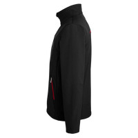 Spyder Men's Transport Soft Shell Jacket, Black / Red, Left Sleeve view