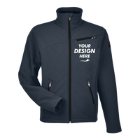 Spyder Men's Transport Soft Shell Jacket, Frontier / Black, Front view, Mockup