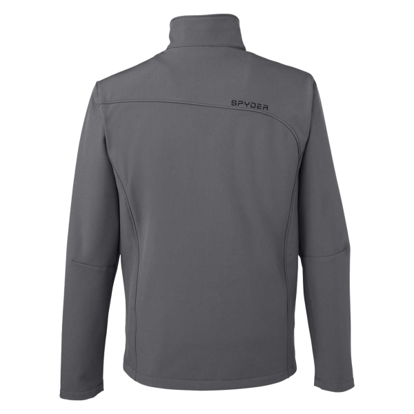 Spyder Men's Transport Soft Shell Jacket, Polar / Black, Back view