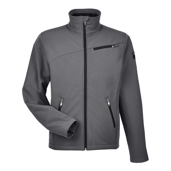 Spyder Men's Transport Soft Shell Jacket, Polar / Black, Front view