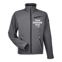 Spyder Men's Transport Soft Shell Jacket, Polar / Black, Front view, Mockup