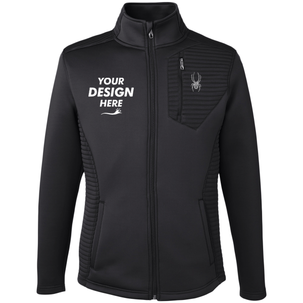 Spyder Men's Venom Full-Zip Jacket, Black, Front view, Mockup